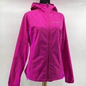 𝅺COLUMBIA omni shield advanced repellency hot pink wind breaker sz sm